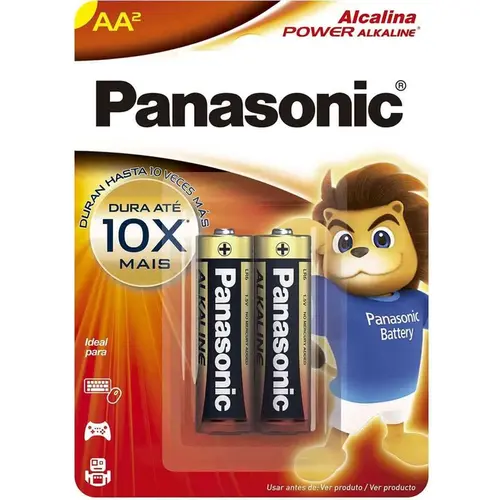 Pilha Panasonic Alcalina AA 2 unidades