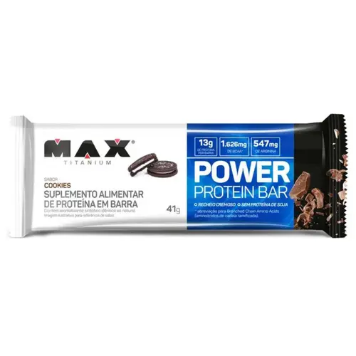 Barra Power Protein Sabor Cookies Max Titanium 41g