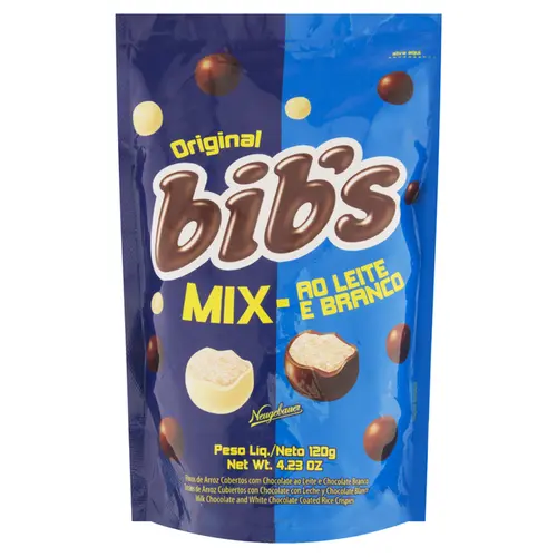 Chocolate Bibs Mix Ao Leite E Branco Neugebauer 120g
