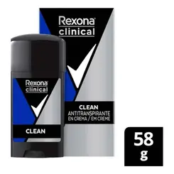 Desodorante Rexona Clinical Clean Creme 96h  58g