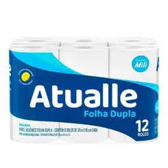 Papel Higiênico Atualle Max Folha Dupla 12 unidades