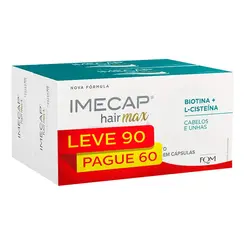 Imecap Hair Max Leve 90 e Pague 60 Cápsulas