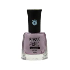 Esmalte Risqué Diamond Gel Seda Lilás Metálico 9,5ml