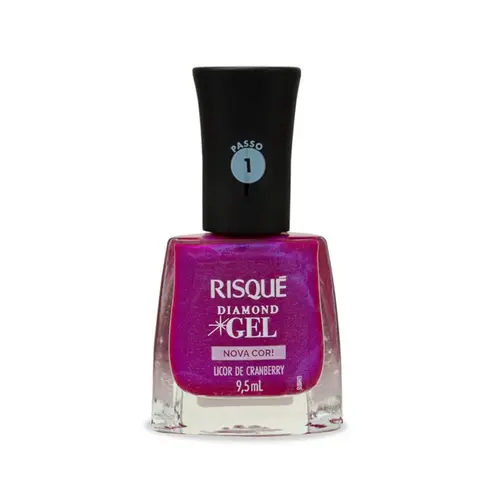Esmalte Risqué Diamond Gel Licor de Cranberry Metálico 9,5ml