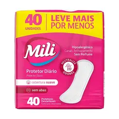 Absorvente Mili Protetor Diário 40un