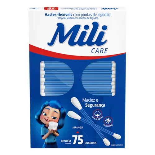 Hastes Flexíveis Mili Care 75un