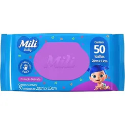 Toalha Umedecida Mili 50un