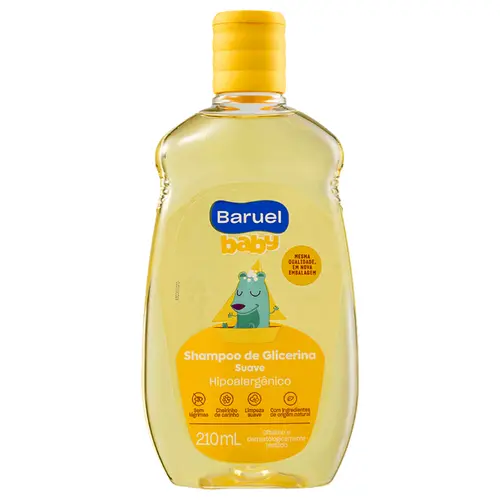 Shampoo Infantil Glicerina Suave Baruel Baby 210ml
