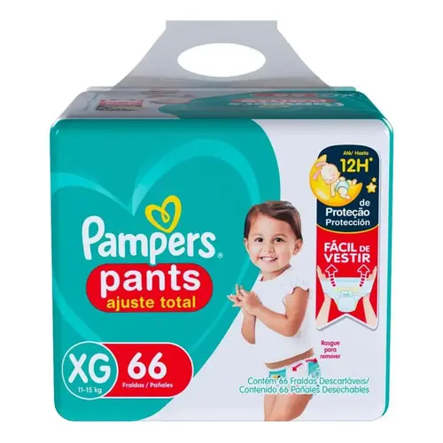 Fralda Infantil Pampers Pants Ajuste Total XG 66un