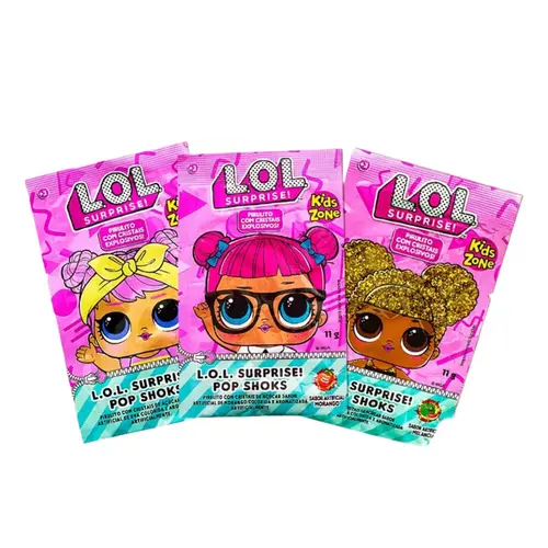 Pirulito POP Shoks LOL Surprise Kids Zone com Açúcar Explosivo Sabores Sortidos 11g