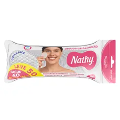 Algodão em Disco Nathy com 50 unidades