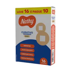 Curativo Redondo Bege Nathy com 16 unidades