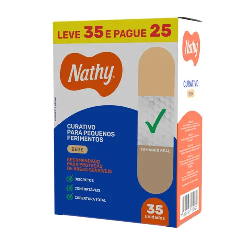 Curativo Adesivo Nathy Bege 35 unidades