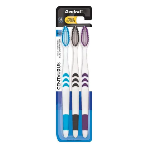 Escova Dental Dentrat Centauros 3 Unidades