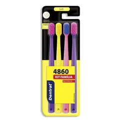 Kit Escova Dental Dentrat Blister Família