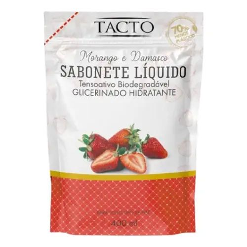 Refil Sabonete Líquido Tacto Morango e Damasco 400ml
