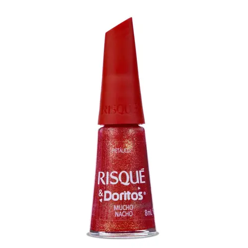 Esmalte Vermelho Risqué & Doritos Mucho Nacho Metálico 8ml