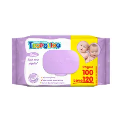 Toalha Umedecida Tropolino 120 Folhas LEVE 120 PAGUE100