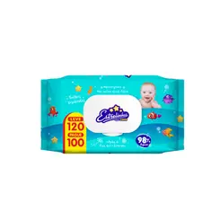 Toalha Umedecida Estrelinhas 120 unidades