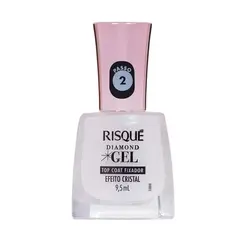 Esmalte Risqué Diamond Gel Top Coat Fixador Efeito Cristal 9,5ml