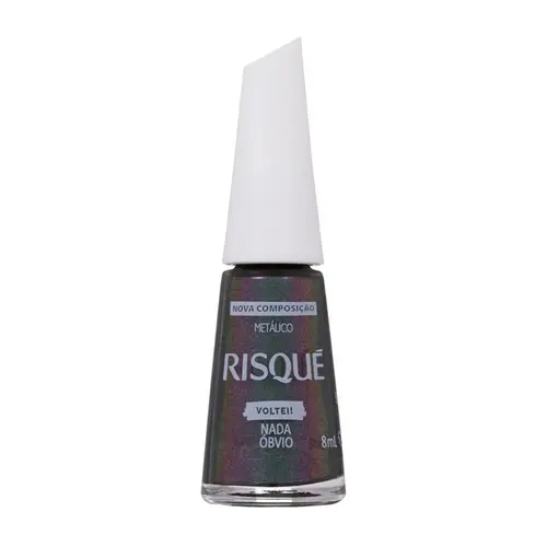 Esmalte Cinza Risqué Nada Óbvio Metálico 8ml