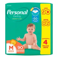 Fralda Personal Baby Protect & Sec M 90un