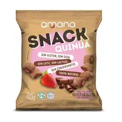 Snack De Quinua Com Choclate Recheado De Morango 40g