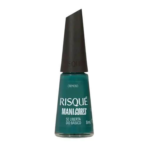 Esmalte Verde Escuro Risqué ManiCores Se Liberta do Básico Cremoso 8ml