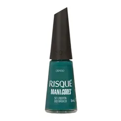 Esmalte Verde Escuro Risqué ManiCores Se Liberta do Básico Cremoso 8ml
