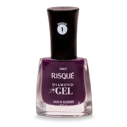 Esmalte Risqué Diamond Gel Calda De Blueberry Cremoso 9,5ml