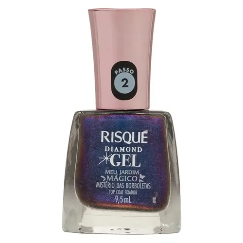 Esmalte Cremoso Risqué Diamond Gel Meu Jardim Mágico Mistério das Borboletas 9,5ml