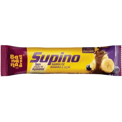 Barra de Frutas Banana e Açaí Supino Zero 24g
