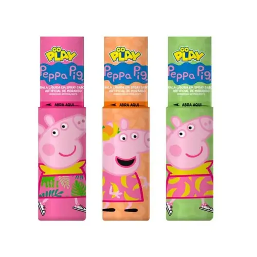 Bala Líquida em Spray Go Play Peppa Pig Sabor Morango 25ml