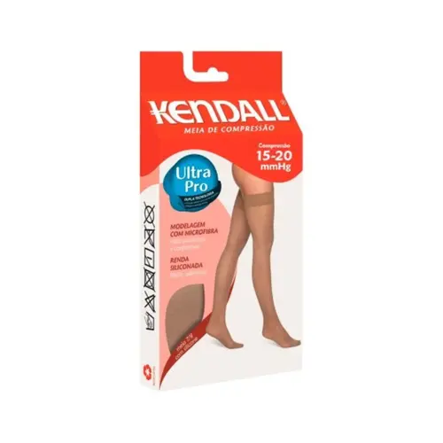 Meia Kendall 7/8 com Ponteira Média Compressão Cor Mel Tamanho GG