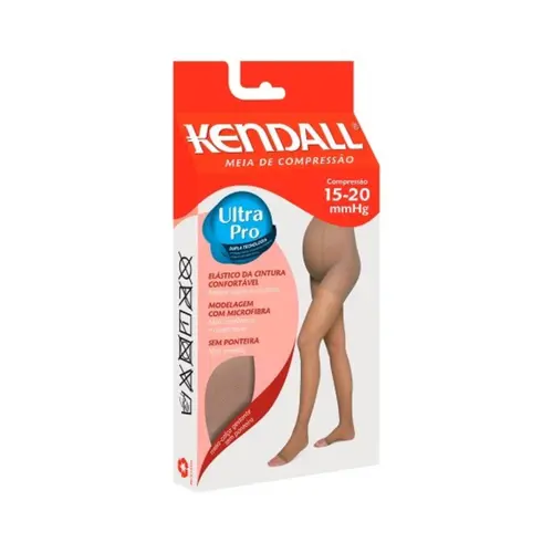 Meia Calça Kendall Gestante Sem Ponteira Média Compressão Cor Mel Tamanho GG