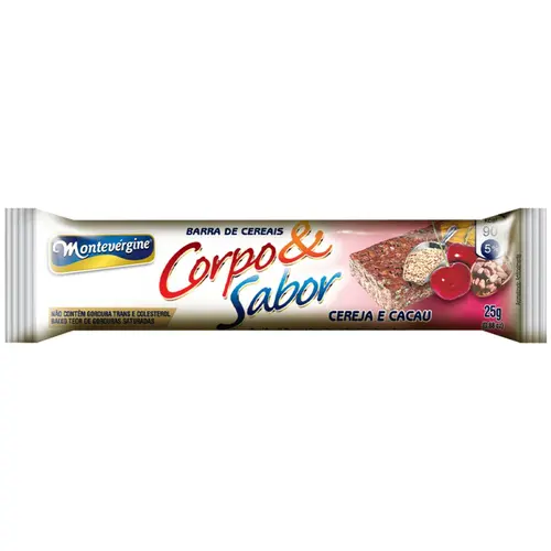 Barra Cereal Montevergine Cereja e Cacau 25g