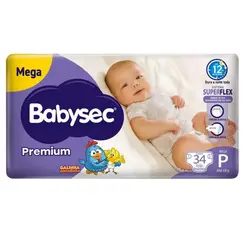 Fralda Babysec Infantil Galinha Pintadinha P 34un