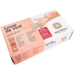 Luva de Vinil Descarpack com Pó Tamanho P 100un