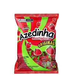 Bala Azedinha Mastigável Morango com 10 unidades 100gr