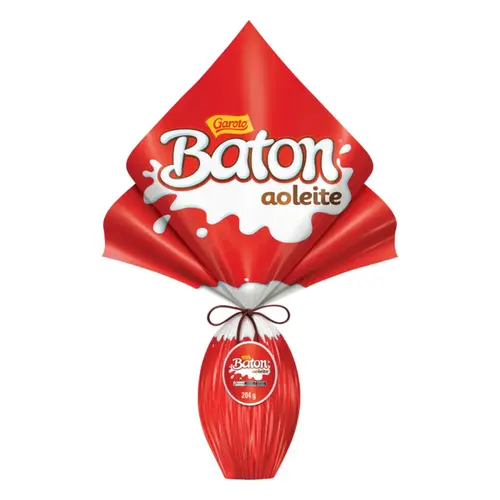 Ovo de Pascoa Baton Choco Ao Leite 204G