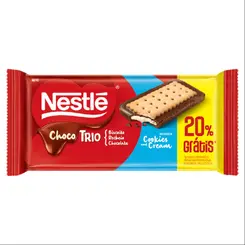 Chocolate Chocotrio ao Leite Nestlé 90g 20% Grátis