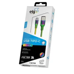 Cabo USB Tipo-C Raiinbow Recarga e Sincronização 1m