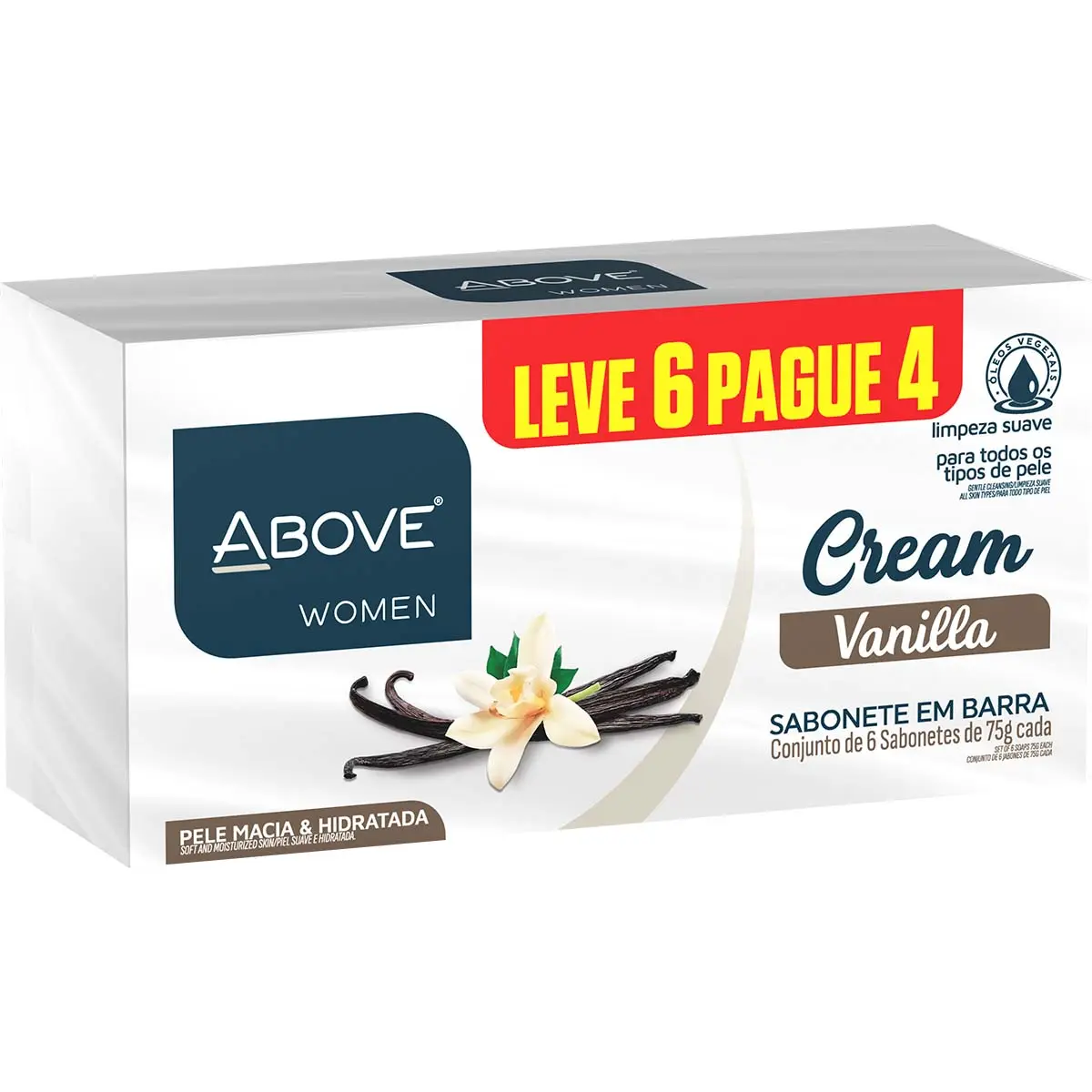 Kit Sab Barra Above Lv6Pg4 Cream Vanilla - Kit Sabonete Barra