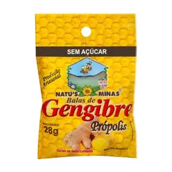 Bala de Gengibre Mel e Própolis Zero Açúcar 28g