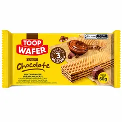 Biscoito Toop Wafer Sabor Chocolate 60g