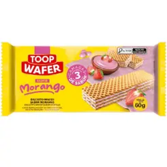 Biscoito Toop Wafer Morango 60G