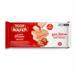 Biscoito Toop Wafer Morango Zero Açúcar 78g