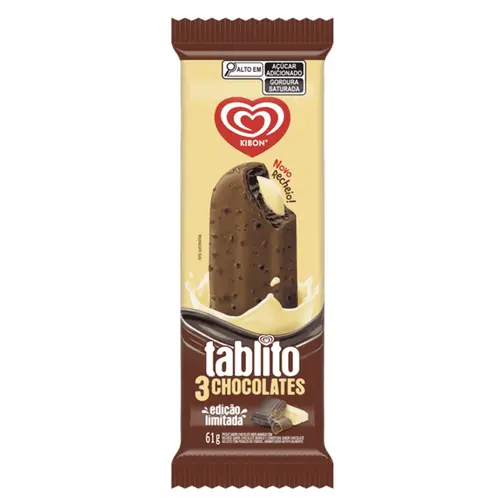 Picolé Kibon Tablito 3 Chocolates 61g