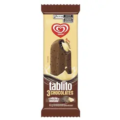 Picolé Kibon Tablito 3 Chocolates 61g