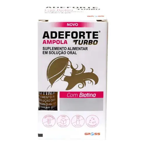 Adeforte Turbo Biotina Solução Oral 2 Ampolas 3ml